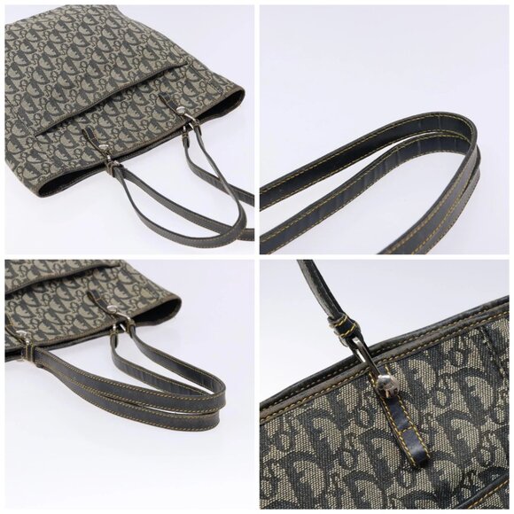 Christian Dior Trotter Canvas Tote Bag Navy Silver Auth 140546 - Picture 16 of 16